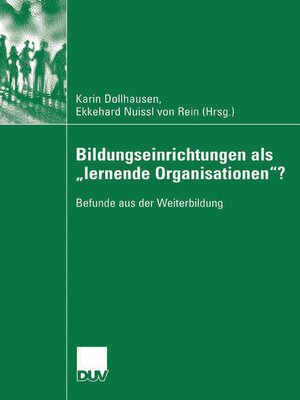cover image of Bildungseinrichtungen als "lernende Organisationen"?